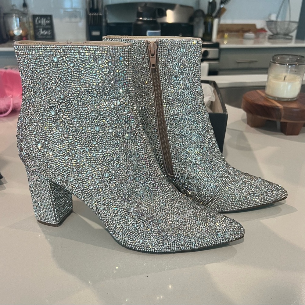 Betsey Johnson Cady Rhinsetone Boots
